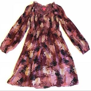 Batik print peasant- style dress